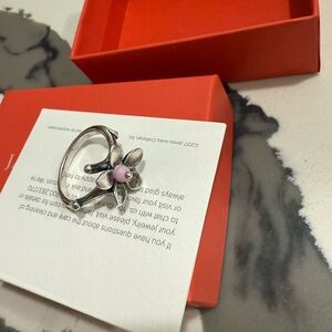 RETIRED & RARE James Avery spring blossom pink bead flower Ring